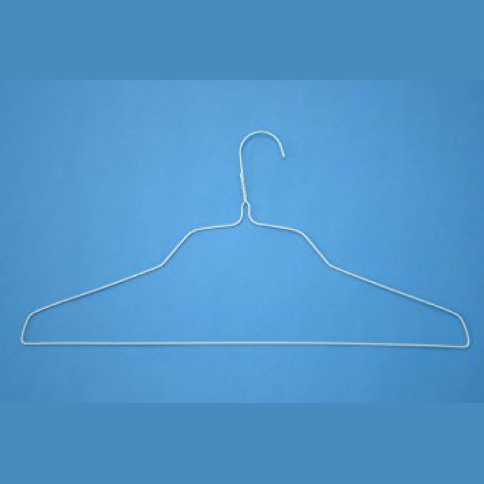 18" White Wire Shirt Hangers - 500 per box-0